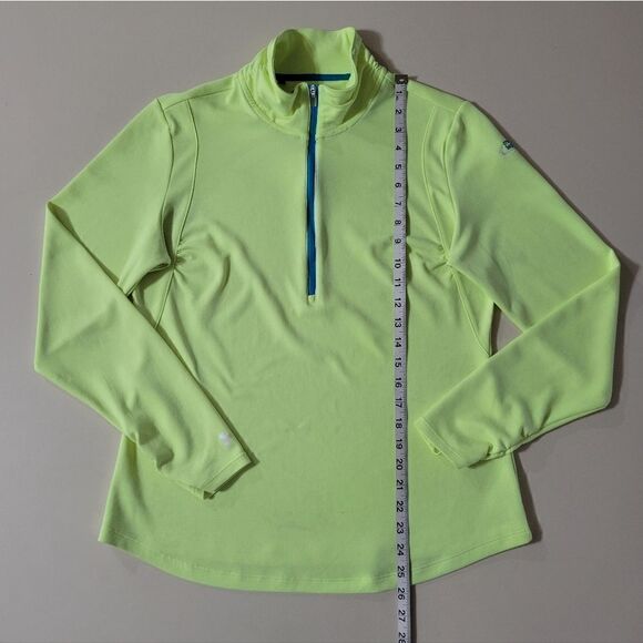 Under Armour AllSeasonGear® Women's Yellow 1/2 Zip Long Sleeve Pullover - Picture 4 of 15